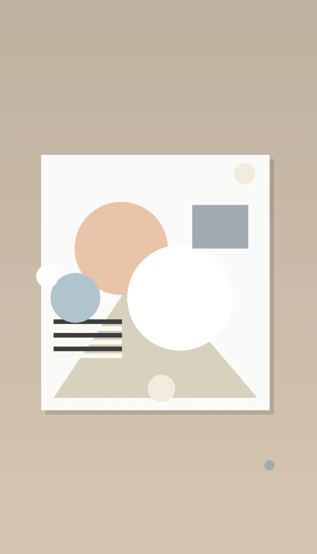 Abstract composition with circles and soft shapes