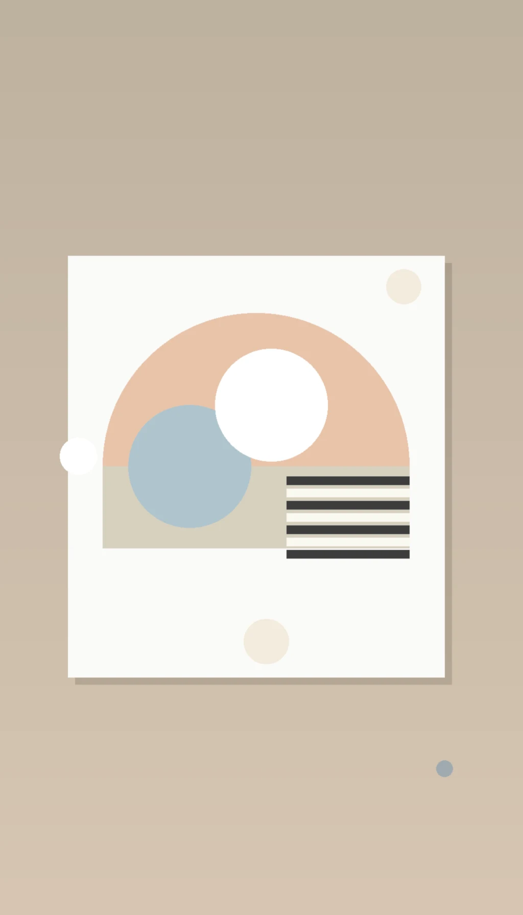 Abstract geometric composition in soft neutral tones